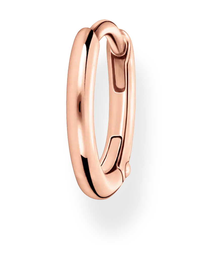 Thomas Sabo Damen Einzel Creole klassisch roségold, Sterlingsilber Roségold vergoldet, Charming Collection Roségoldfarben