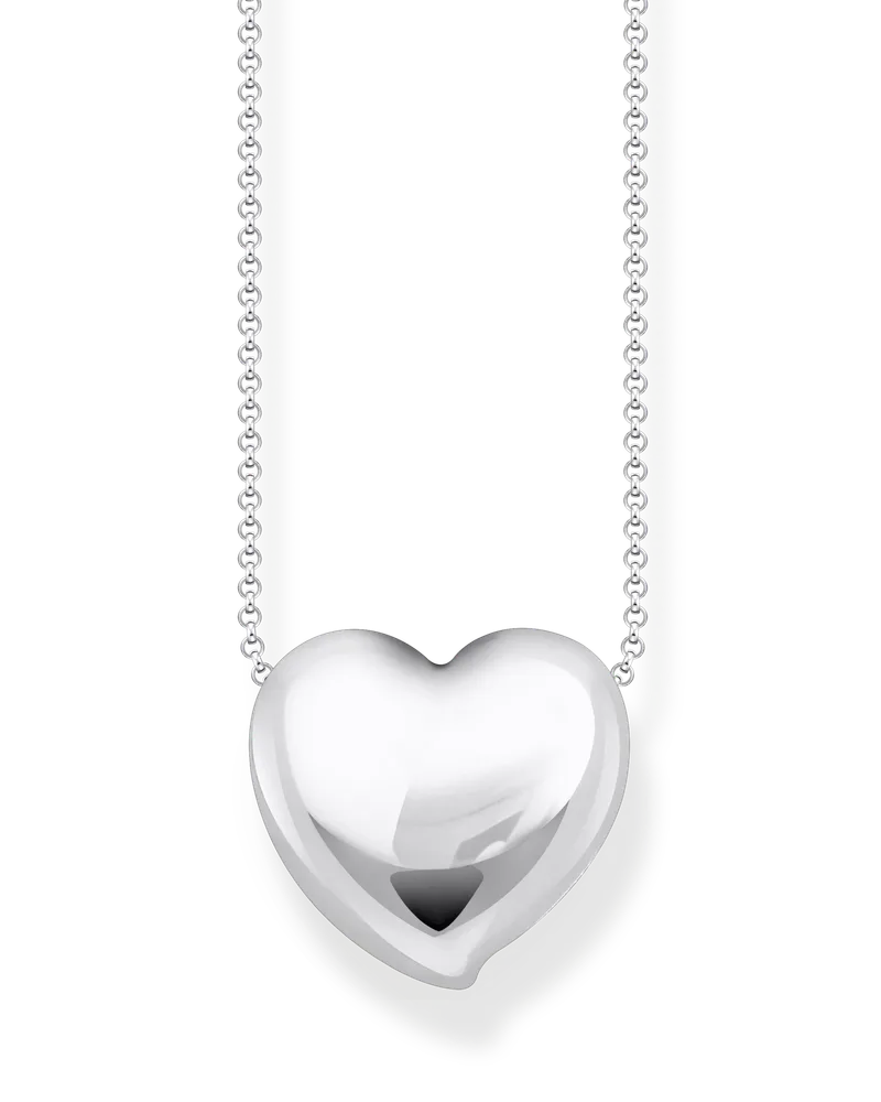 Thomas Sabo Damen Kette mit Anhänger in Herzform Silber, Sterlingsilber Silberfarben