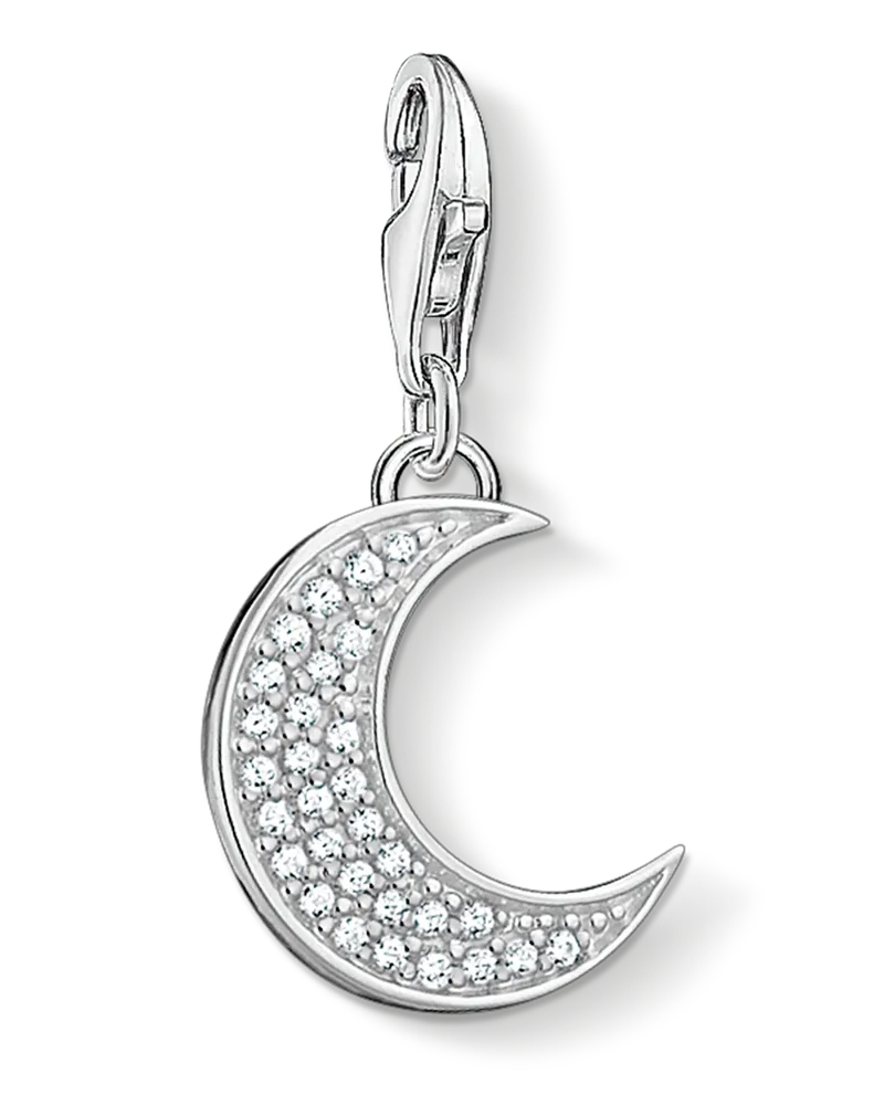 Thomas Sabo Damen Charm-Anhänger Schutzmond, Sterlingsilber, Charm Club Collection Silberfarben