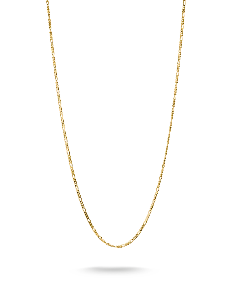 Thomas Sabo Herren Charm-Kette Figaro-Design vergoldet, Sterlingsilber Gelbgold vergoldet Gelbgoldfarben