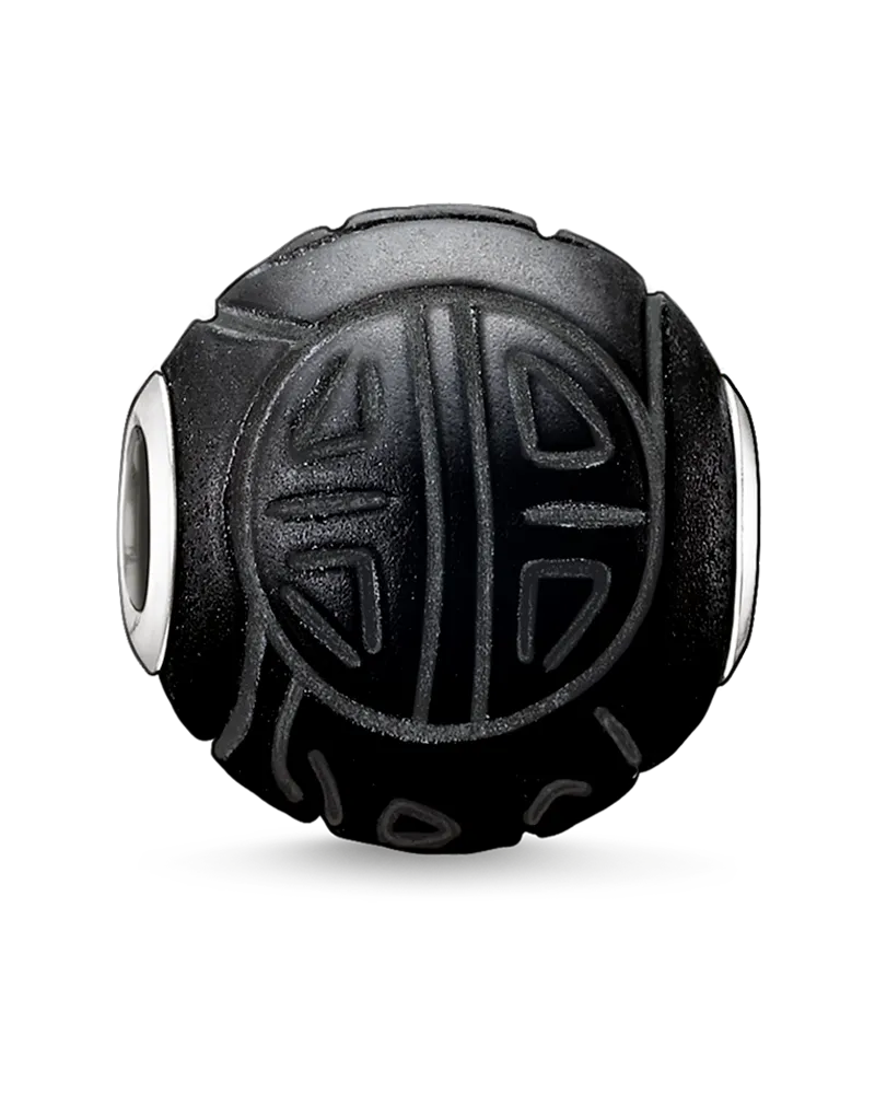 Thomas Sabo Herren Bead Shanghai, Sterlingsilber, Karma Beads Schwarz