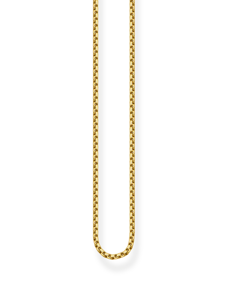 Thomas Sabo Herren Venezianerkette L90cm GPYE, Sterlingsilber Gelbgold vergoldet Gelbgoldfarben