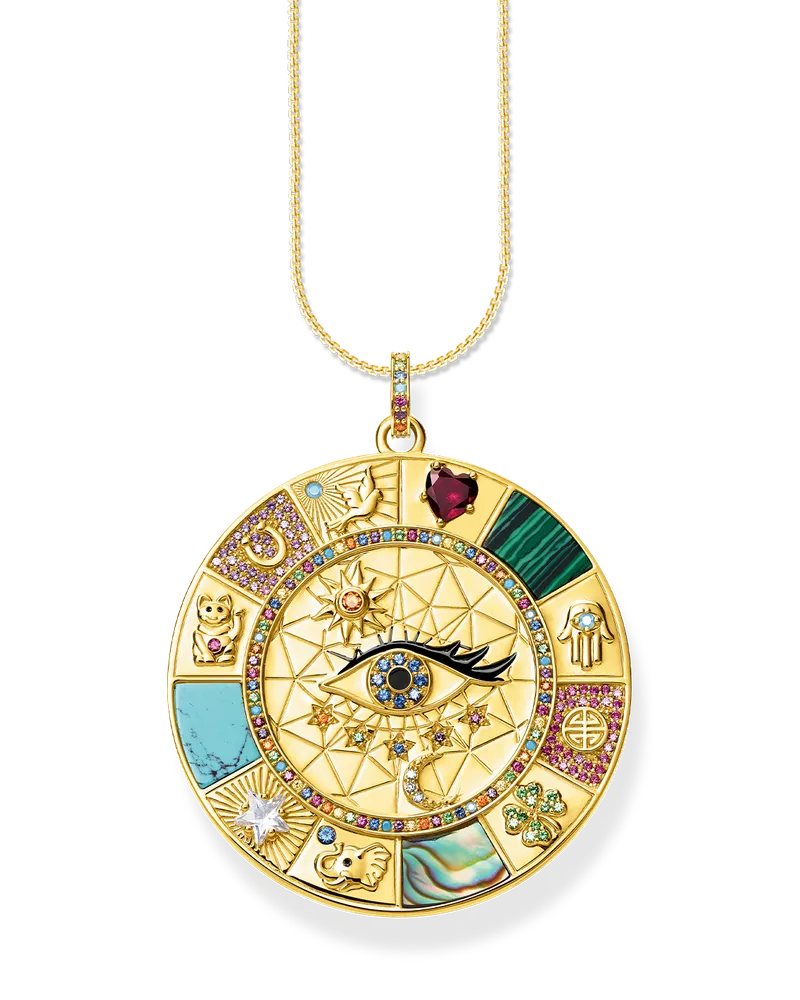 Thomas Sabo Herren Set Kette mit Glückssymbole gold 