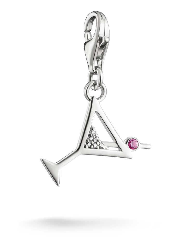 Thomas Sabo Damen Charm-Anhänger Cocktail, Sterlingsilber, Charm Club Collection Rot