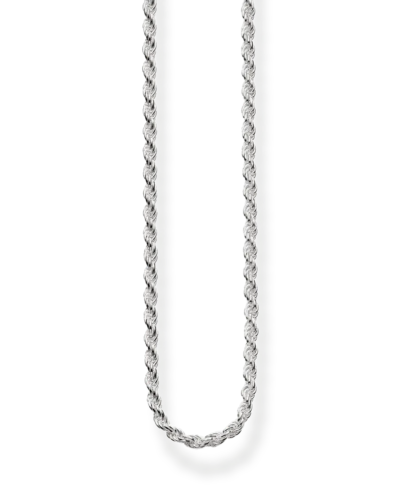 Thomas Sabo Damen Kordelkette Stärke 2mm, Sterlingsilber Silberfarben