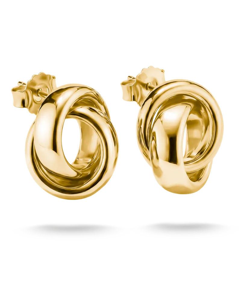 Thomas Sabo Damen Ohrringe in Knotenform, M01 Gelbgoldfarben