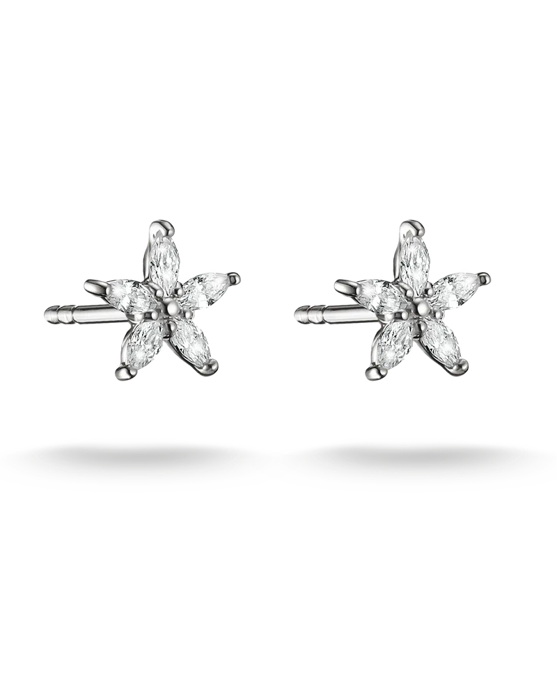 Thomas Sabo Ohrstecker Blume mit weißem Zirkonia weiß H2376-051-14 Silberfarben