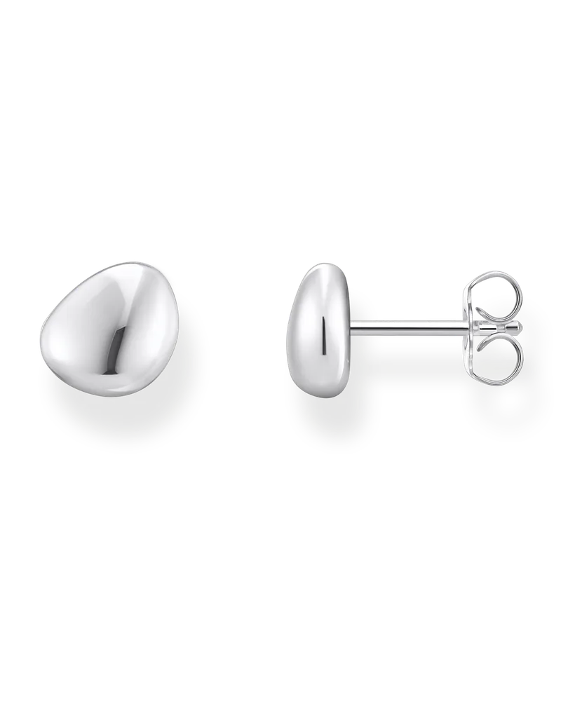 Thomas Sabo Damen Ohrstecker organisches Design Silber, Sterlingsilber Silberfarben