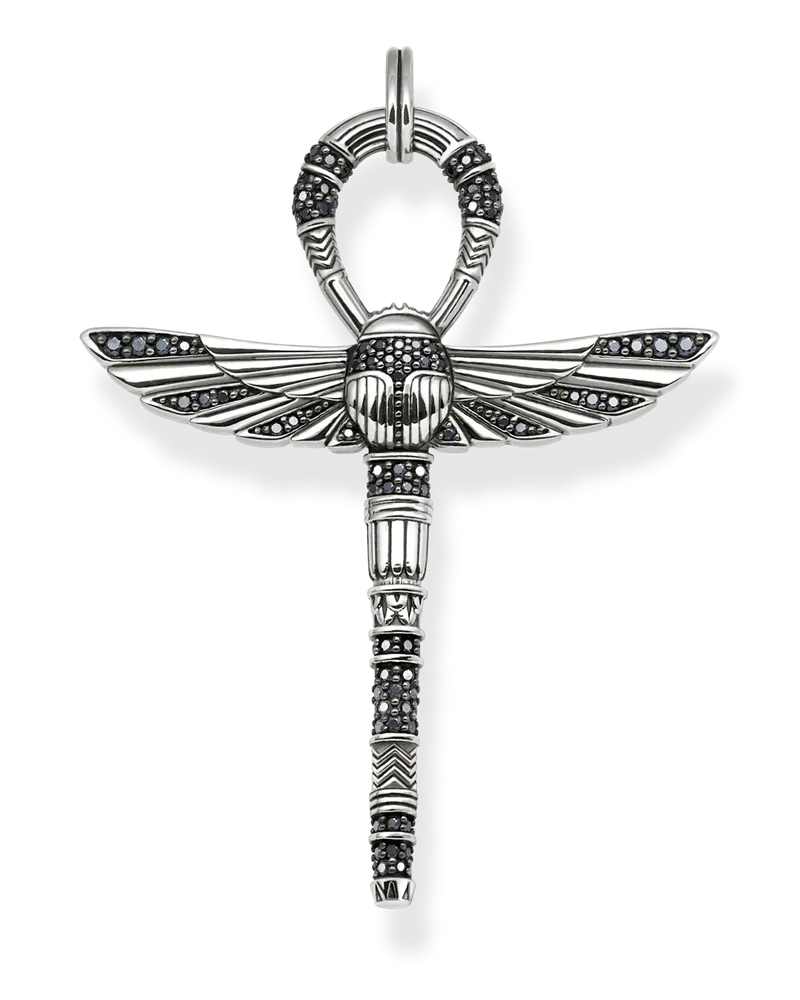 Thomas Sabo Anhänger ägyptisches Lebenskreuz silber Schwarz