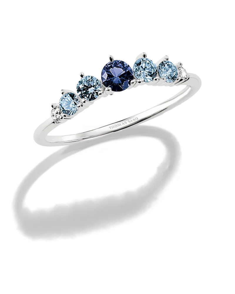 Thomas Sabo Ring mit blauen Steinen blau TR2551-166-1-60 Blau
