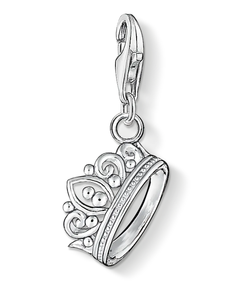 Thomas Sabo Damen Charm-Anhänger Krone, Sterlingsilber, Charm Club Collection Silberfarben