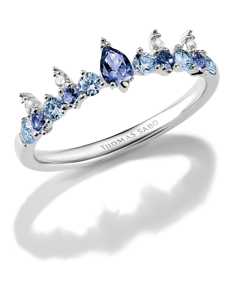 Thomas Sabo Ring mit blauen Steinen blau TR2552-166-1-60 Blau