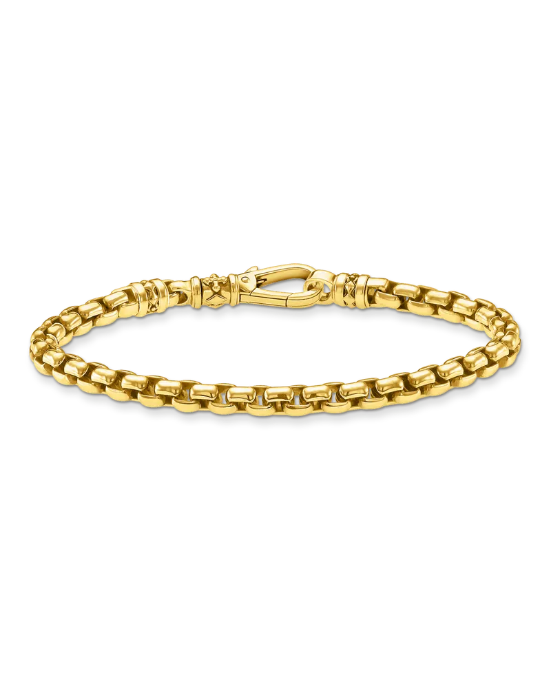 Thomas Sabo Herren Venezia-Armband vergoldet, Sterlingsilber Gelbgold vergoldet Gelbgoldfarben