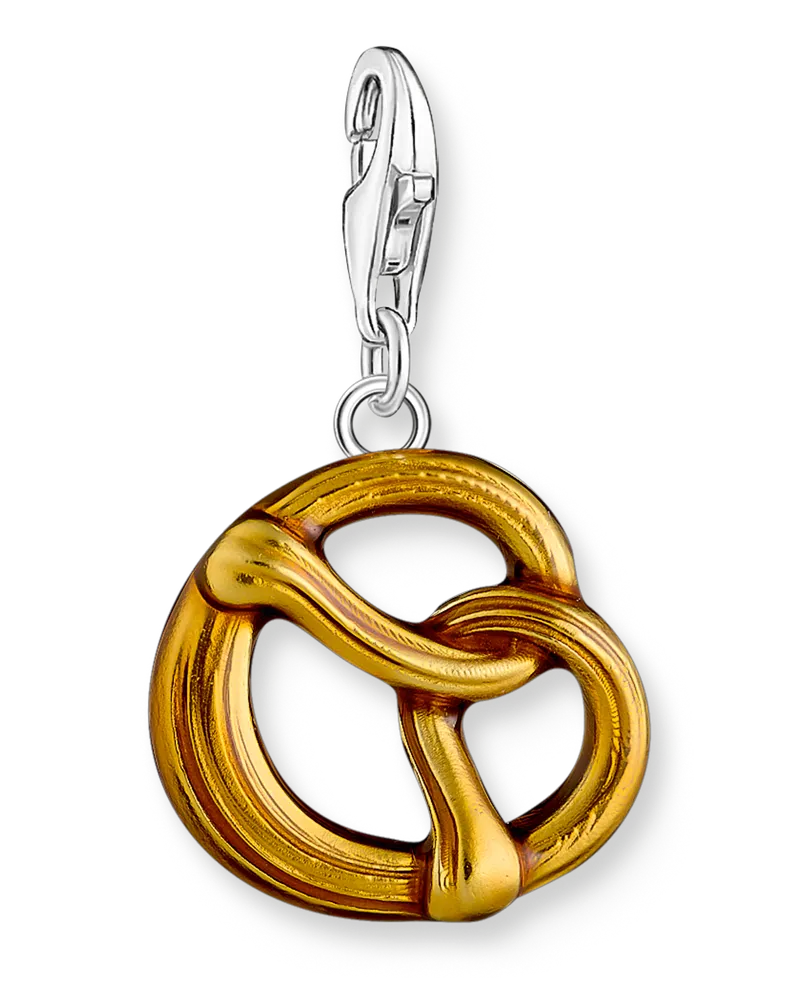 Thomas Sabo Damen Charm-Anhänger Breze Silber, Sterlingsilber, Charm Club Collection Braun