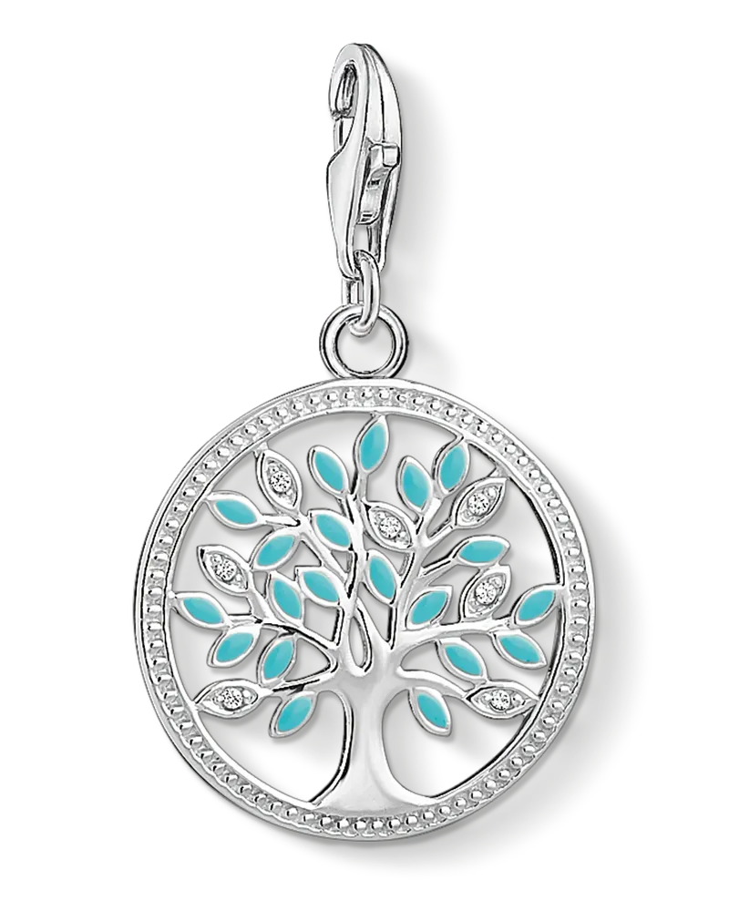 Thomas Sabo Damen Charm-Anhänger Tree of Love, Sterlingsilber, Charm Club Collection Silberfarben