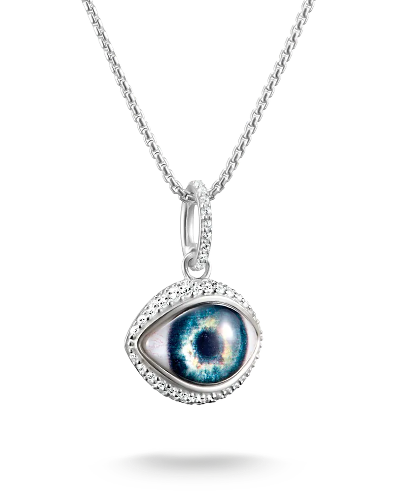 Thomas Sabo Herren Kette Auge Eye Anhänger Rebel Icons Silber, Sterlingsilber Mehrfarbige