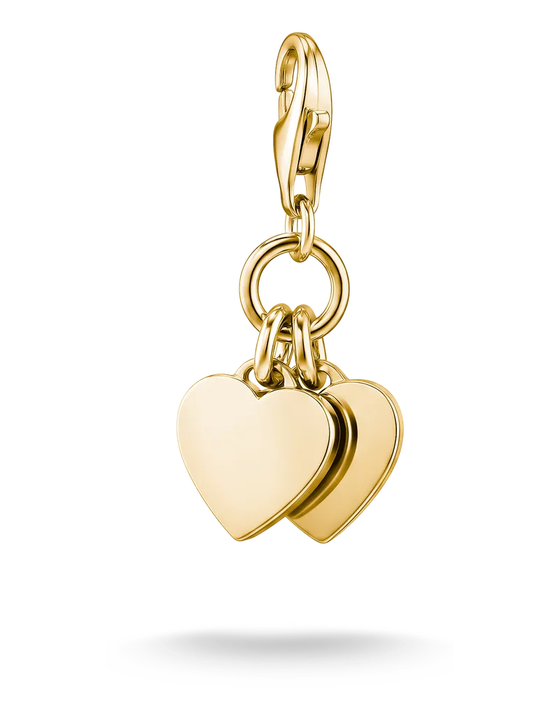 Thomas Sabo Charm doppelte Herzen – Original gelbgoldfarben 0836-M01-39 Gelbgoldfarben