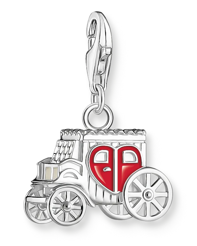 Thomas Sabo Charm-Anhänger rote Kutsche Silber