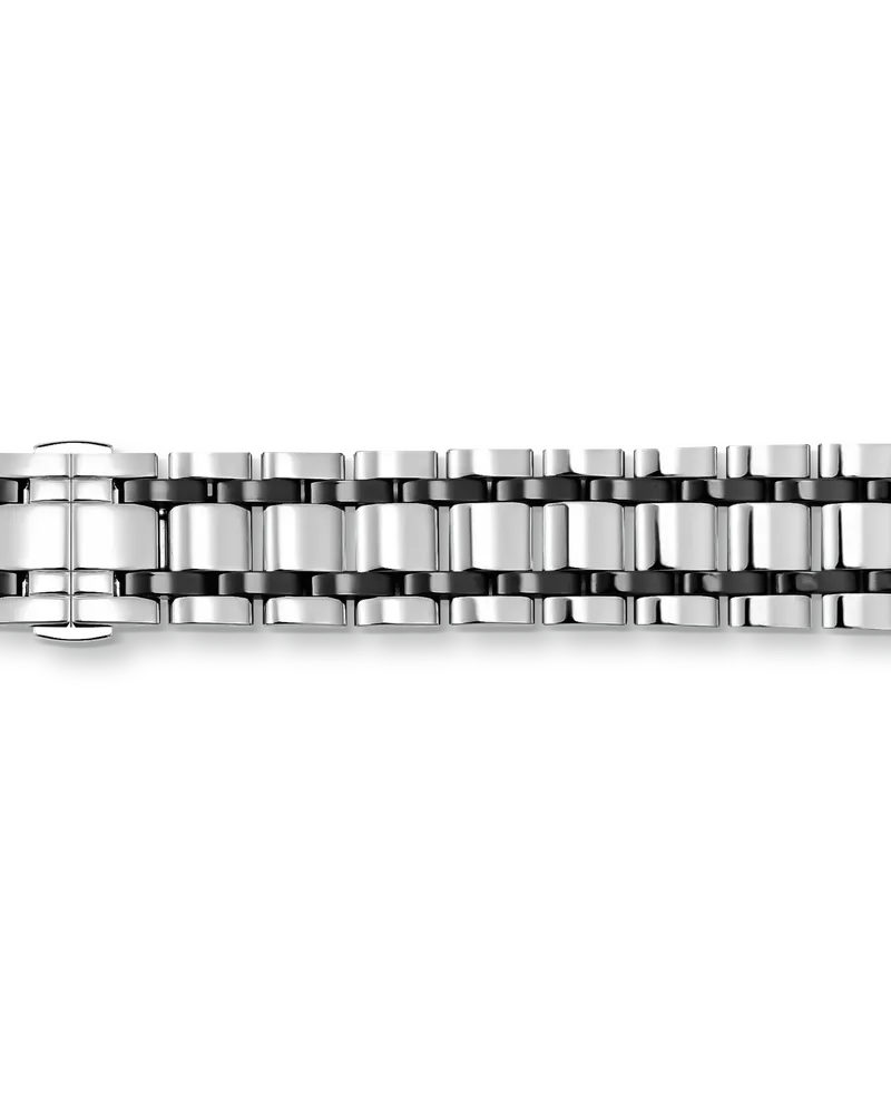 Thomas Sabo Herren Edelstahlarmband, schwarze Keramikeinlag, Edelstahl | Keramik Schwarz