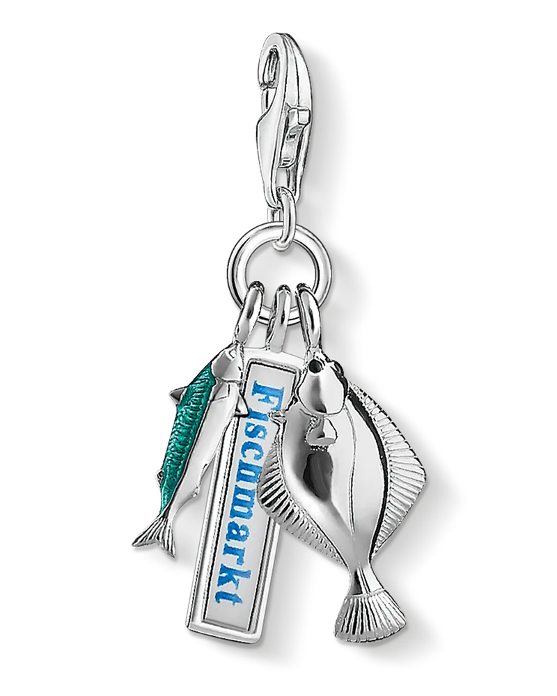 Thomas Sabo Damen Charm-Anhänger Hamburger Fischmarkt, Sterlingsilber, Charm Club Collection Silberfarben
