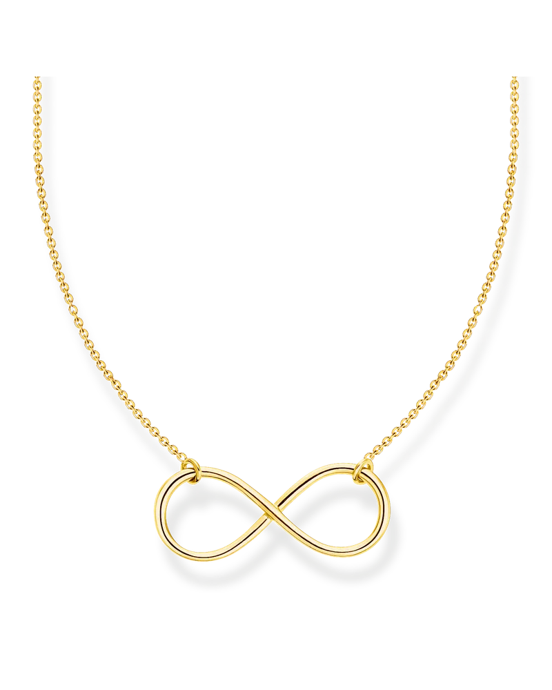 Thomas Sabo Damen Kette Infinity gold, Sterlingsilber Gelbgold vergoldet, Charming Collection Gelbgoldfarben