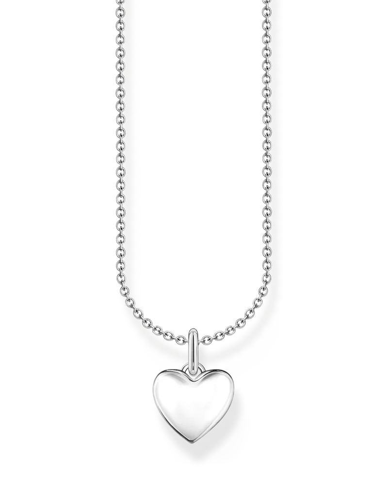 Thomas Sabo Damen Kette mit Herz-Anhänger Silber, Sterlingsilber, Charming Collection Silberfarben