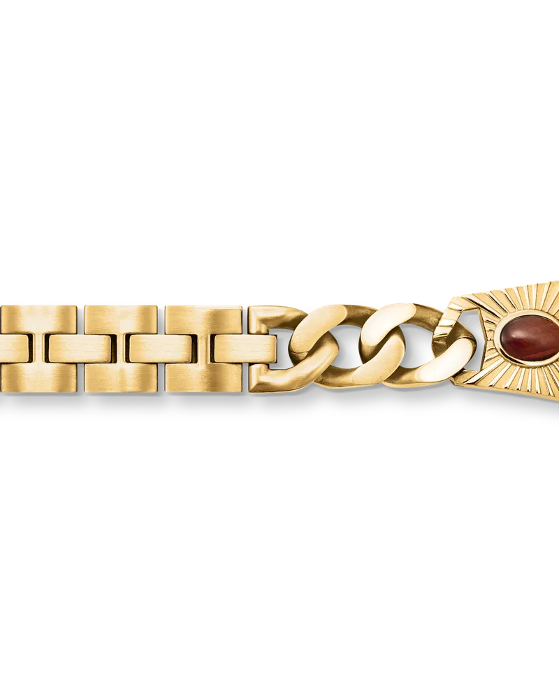 Thomas Sabo Edelstahlarmband 20mm Gold/Braun gelbgoldfarben ZWA0384-225-39-20 MM Gelbgoldfarben
