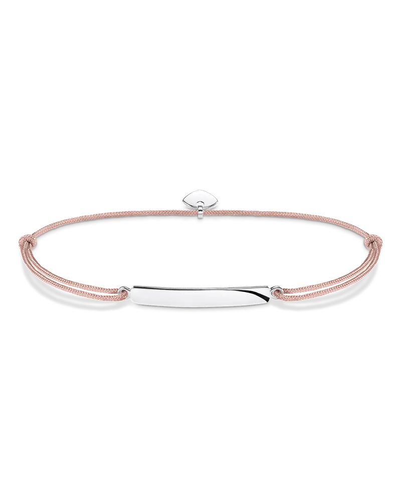 Thomas Sabo Damen Armband Little Secret klassisch mit Gravur, Sterlingsilber Beige