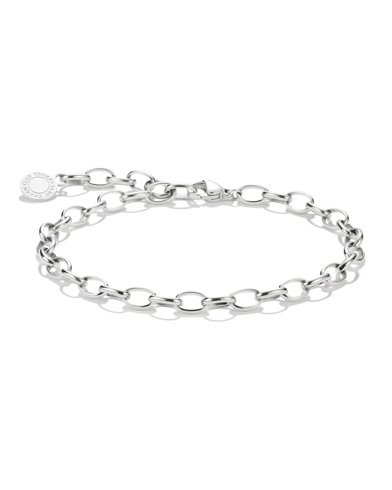 Thomas Sabo Charm-Armband Ankerkette – Original silberfarben X0163-M02-21-L18,5 Silberfarben