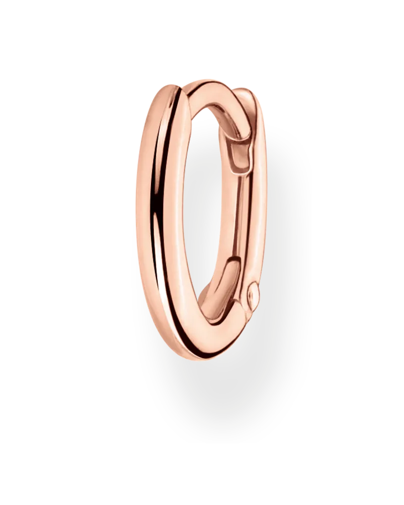Thomas Sabo Damen Einzel Creole klassisch roségold, Sterlingsilber Roségold vergoldet, Charming Collection Roségoldfarben