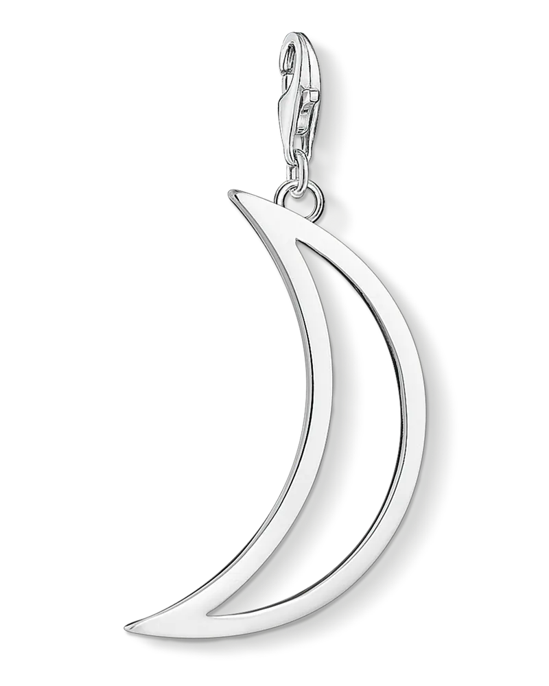 Thomas Sabo Damen Charm-Anhänger Mond, Sterlingsilber, Charm Club Collection Silberfarben