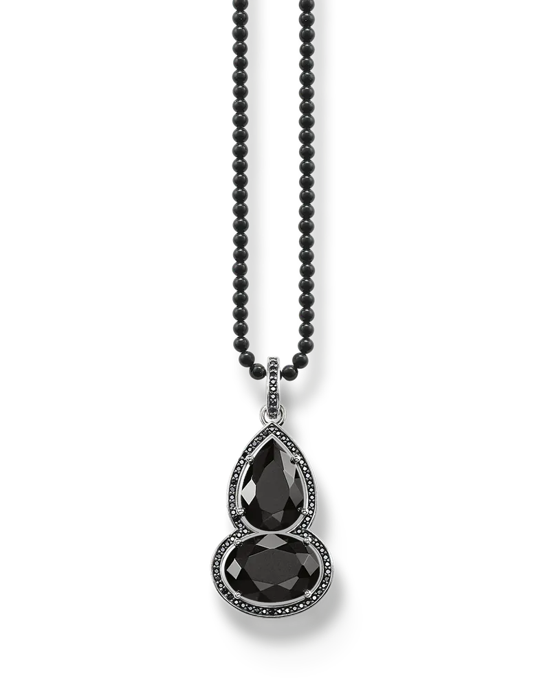Thomas Sabo Damen Kette, Sterlingsilber Schwarz