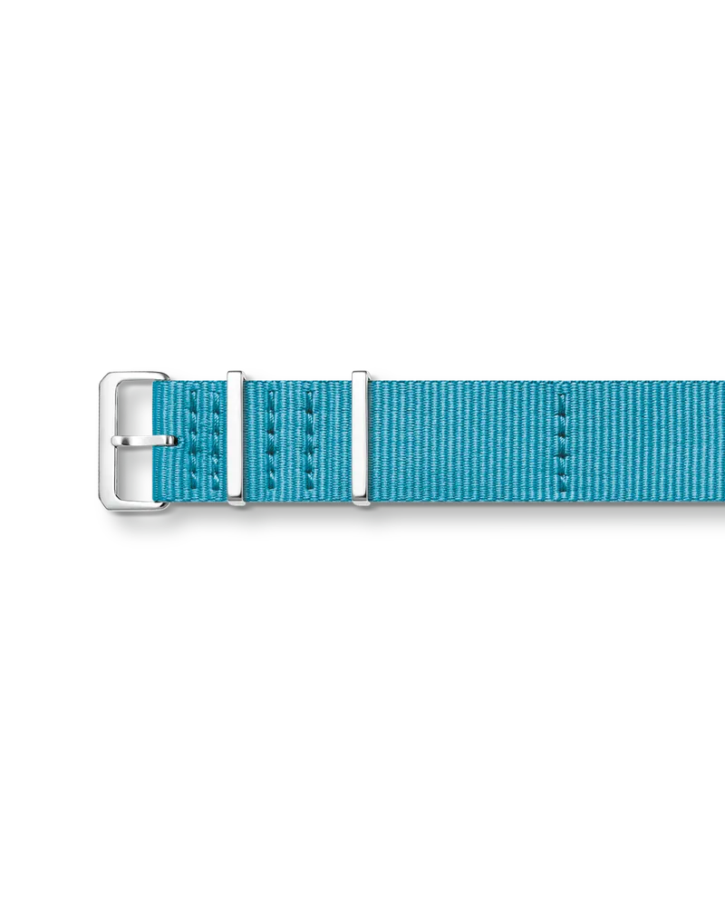 Thomas Sabo Herren Nato-Textilarmband, türkisfarben, Edelstahl | Leder Türkis