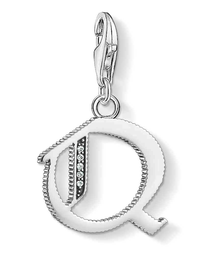 Thomas Sabo Charm-Anhänger Buchstabe Q silber Silberfarben