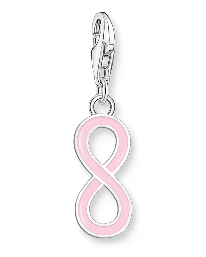 Thomas Sabo Damen Charm-Anhänger Unendlichkeitszeichen pink Silber, Sterlingsilber, Charm Club Collection Pink