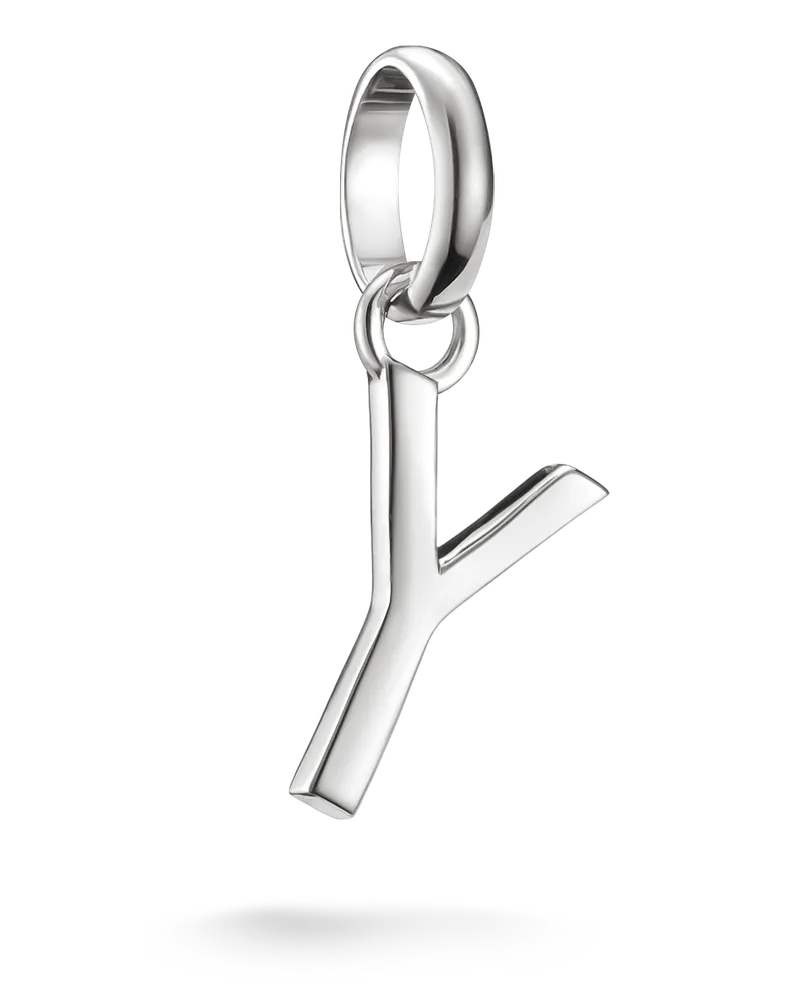 Thomas Sabo Damen Charm-Anhänger Buchstabe Y Connect Silber, Sterlingsilber Silberfarben