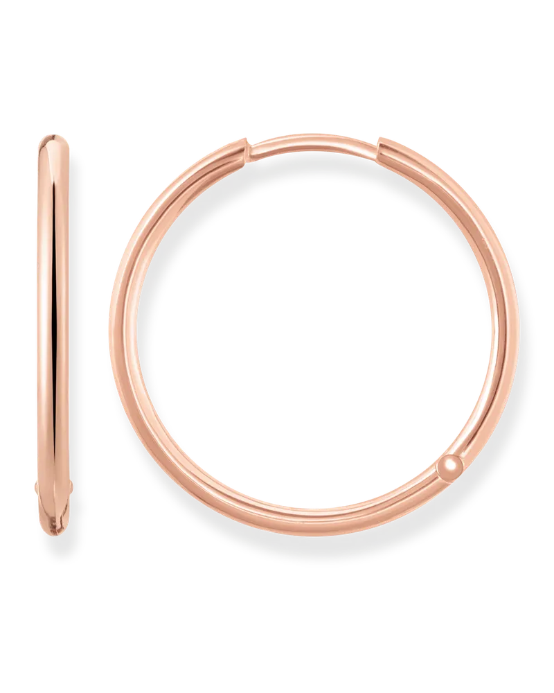 Thomas Sabo Damen Creolen groß, Sterlingsilber Roségold vergoldet Roségoldfarben