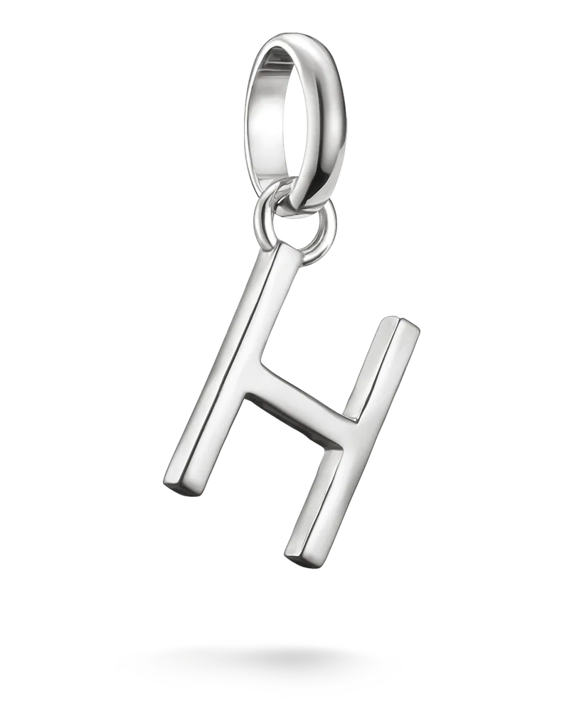 Thomas Sabo Damen Charm-Anhänger Buchstabe H Connect Silber, Sterlingsilber Silberfarben