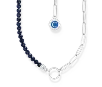 Member Charm-Kette mit dunkelblauen Beads und Charmista Coin Silber