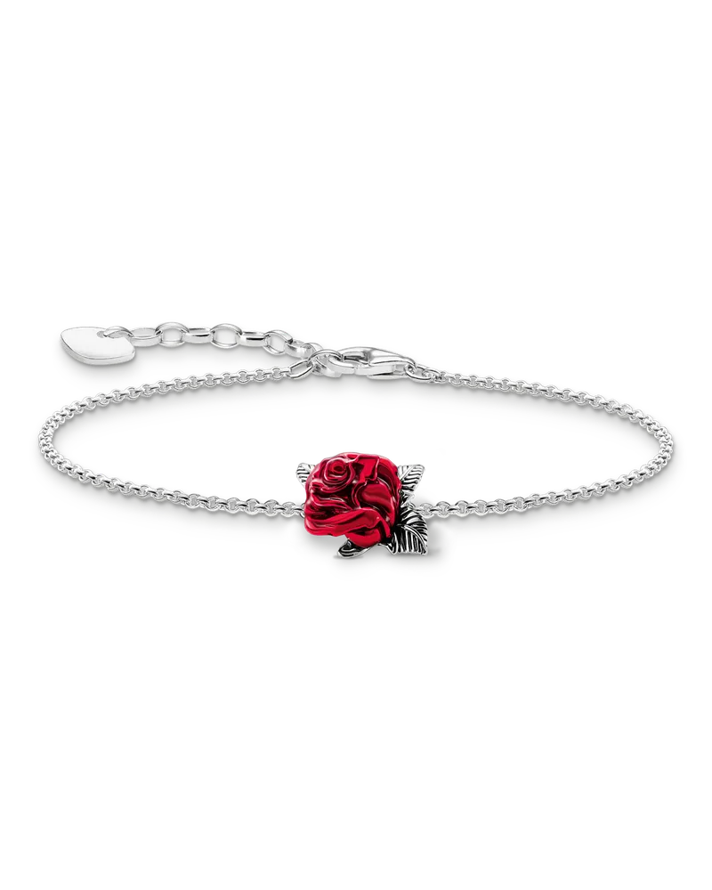 Thomas Sabo Damen Armband  Rose Roses Romance Silber, Sterlingsilber Rot