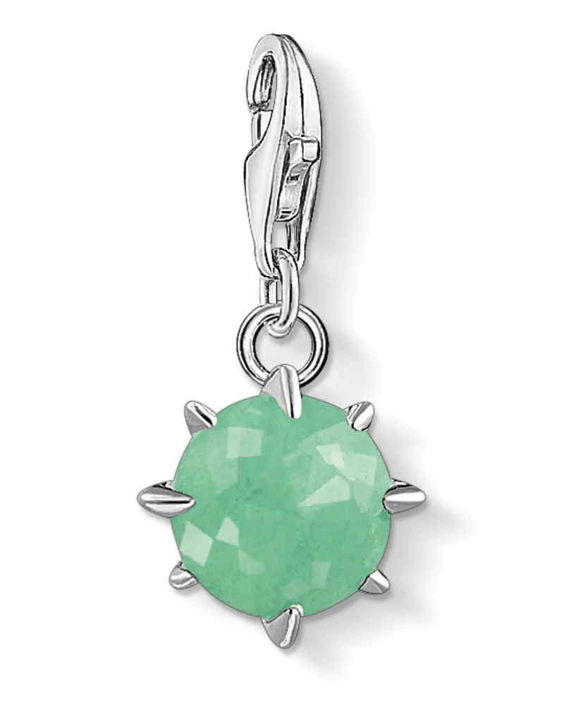 Thomas Sabo Damen Charm-Anhänger Geburtsstein Mai, Sterlingsilber, Charm Club Collection Grün
