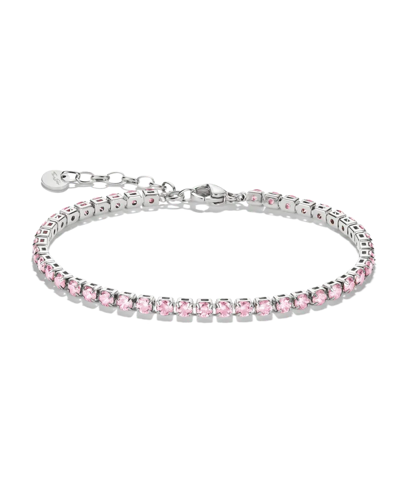 Thomas Sabo Tennisarmband mit pinkem Zirkonia pink A2268-S03-9-L19V Pink