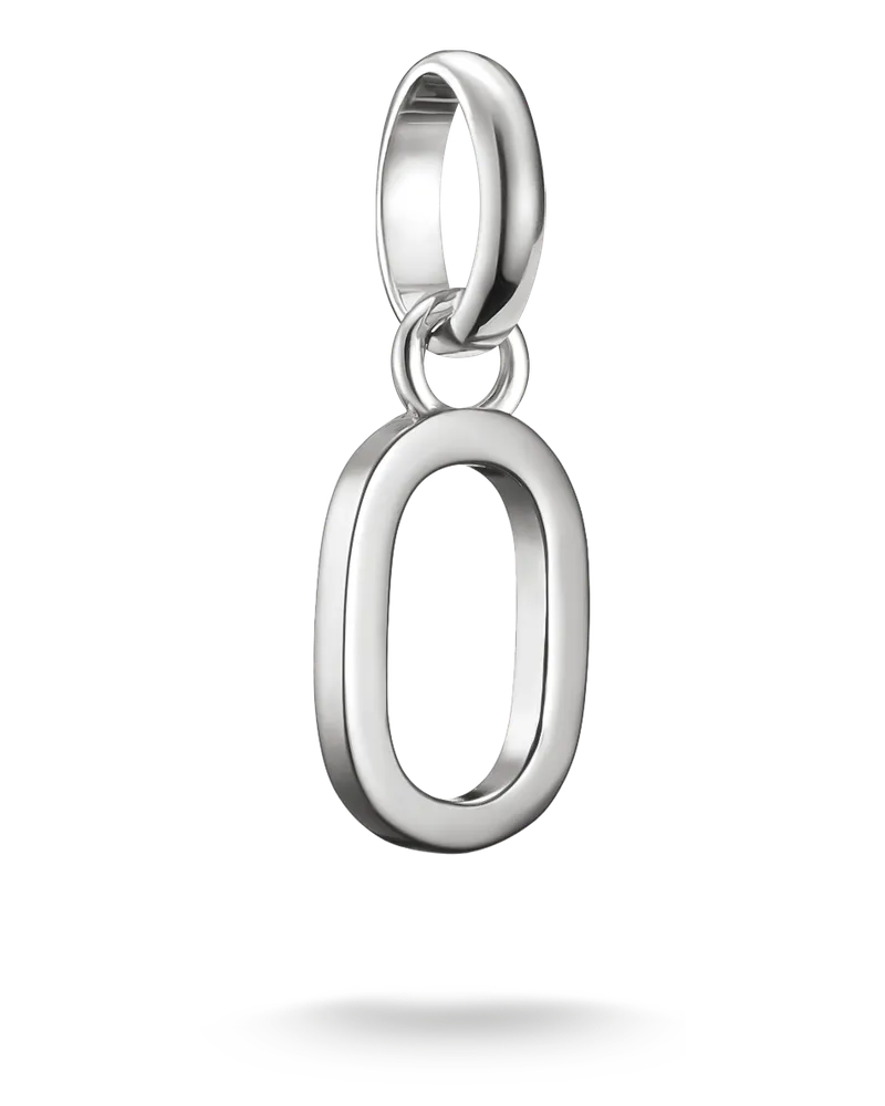 Thomas Sabo Damen Charm-Anhänger Buchstabe O Connect Silber, Sterlingsilber Silberfarben