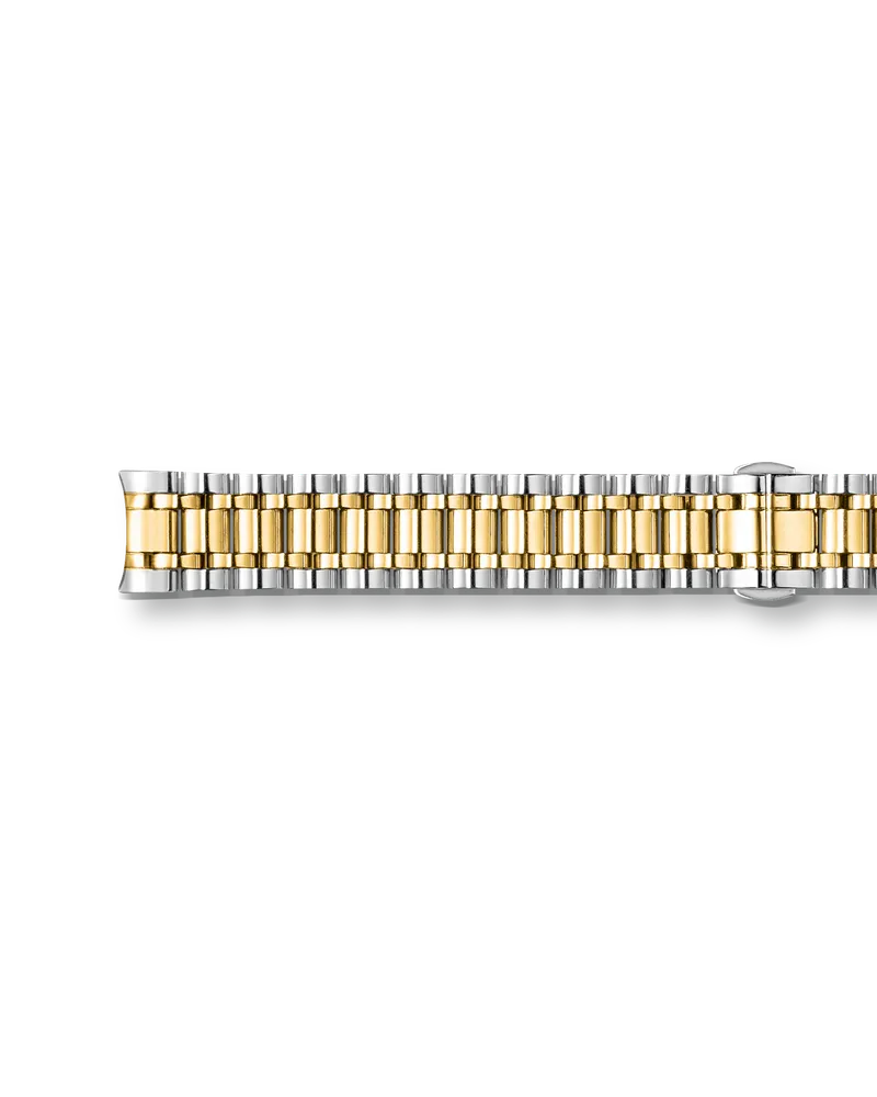 Thomas Sabo Damen Edelstahlarmband 17mm Silber/Gold, Edelstahl Gelbgoldfarben