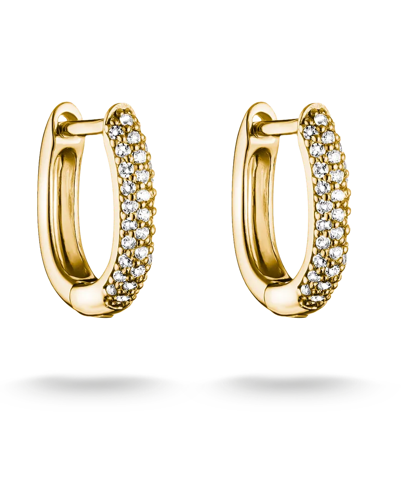 Thomas Sabo Creolen mit weißem Zirkonia weiß CR779-M01-14 Gelbgoldfarben
