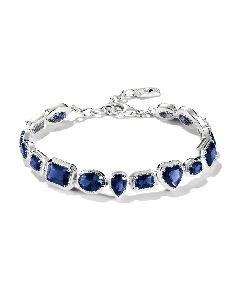 Thomas Sabo Damen Armband mit blauem Nanokristall, Sterlingsilber Blau