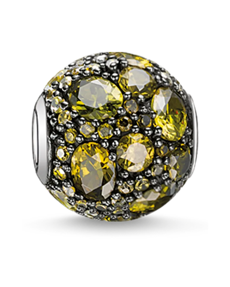 Thomas Sabo Damen Bead Grüner Planet, Sterlingsilber, Karma Beads Grün