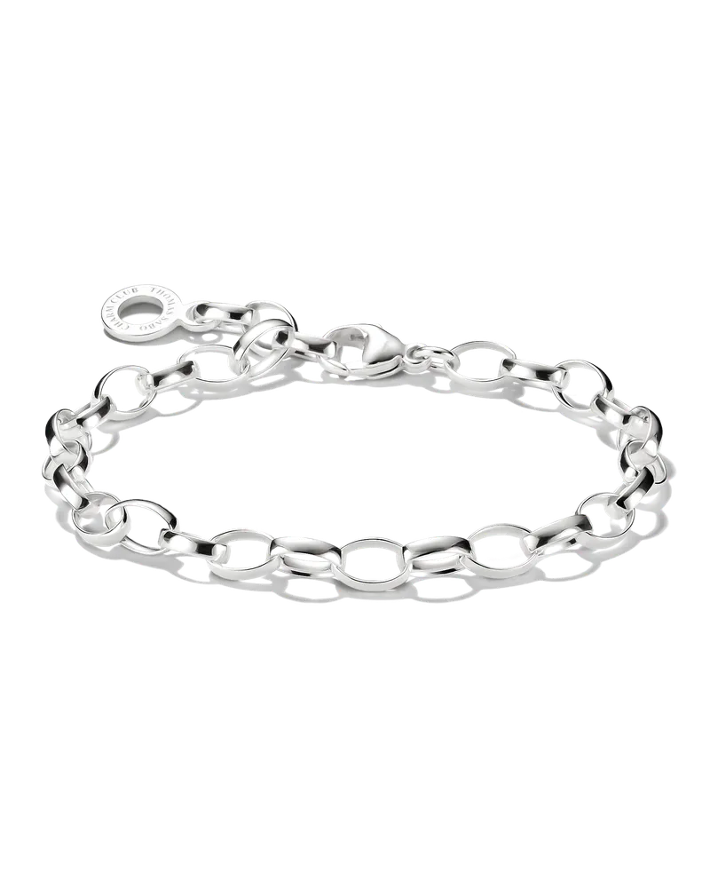 Thomas Sabo Damen Charm-Armband klassisch Silber, Sterlingsilber, Charm Club Collection Silberfarben