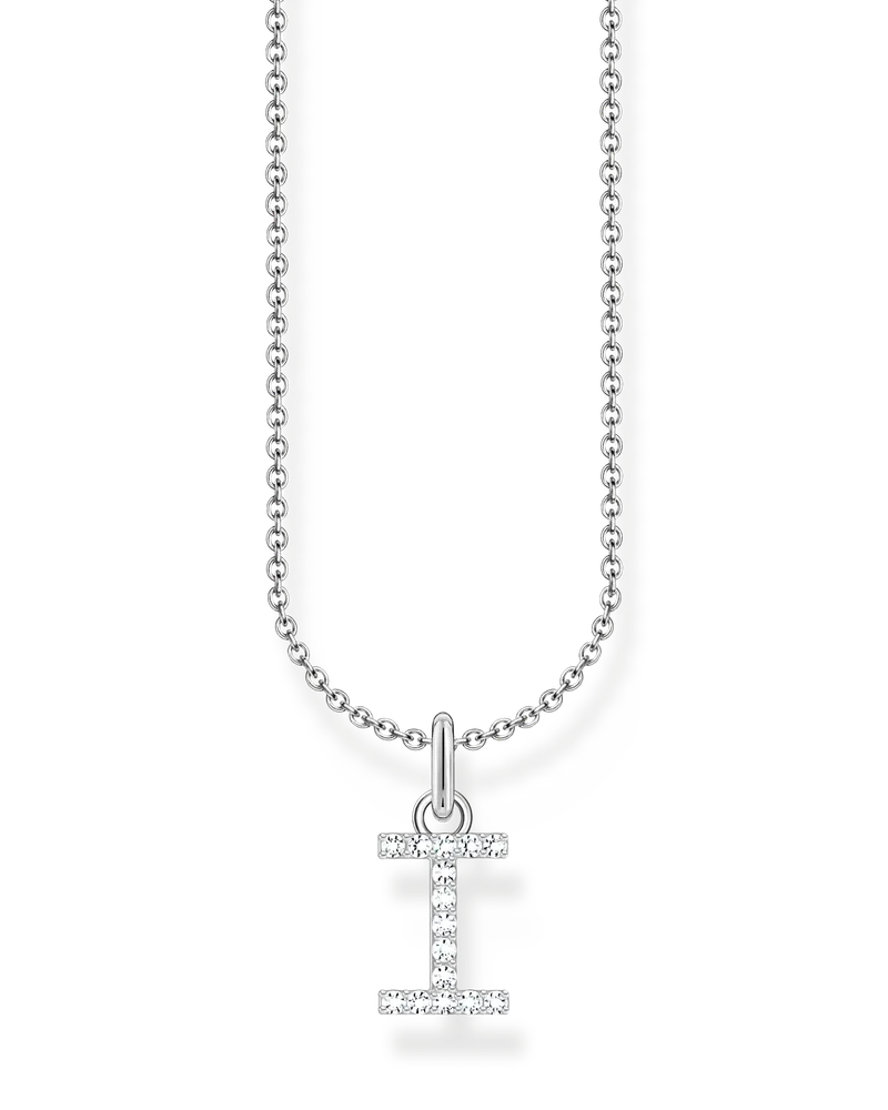 Thomas Sabo Damen Kette mit Buchstaben-Anhänger I Silber, Sterlingsilber, Charming Collection Silberfarben