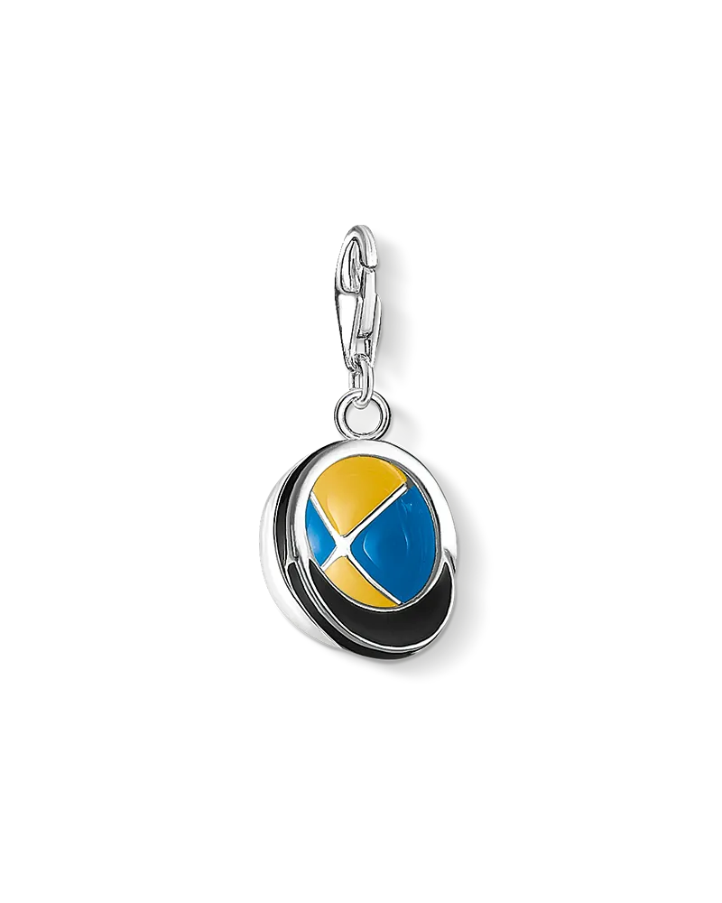 Thomas Sabo Damen Charm-Anhänger Studentenkappe Schweden, Sterlingsilber, Charm Club Collection Schwarz